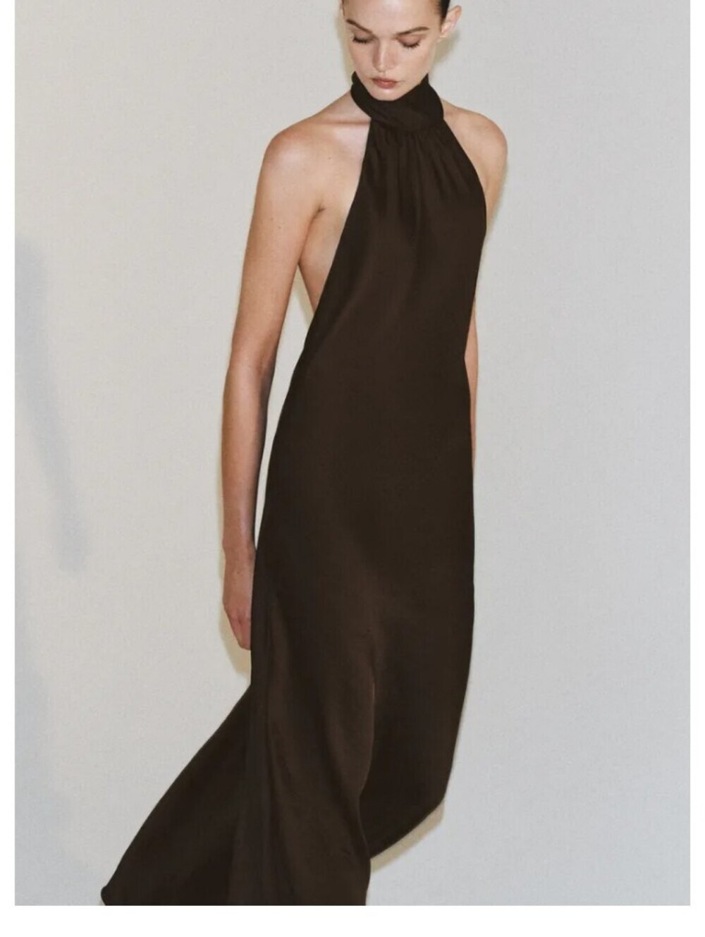 Zara ZW Collection Satin Halter Dress - Picture 10 of 10